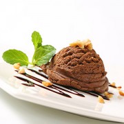 Scoop of chocolate ice cream